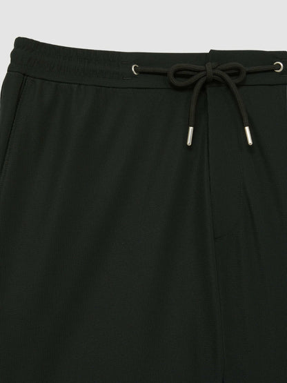 Textured Drawstring Shorts in Dark Green Men | Reiss