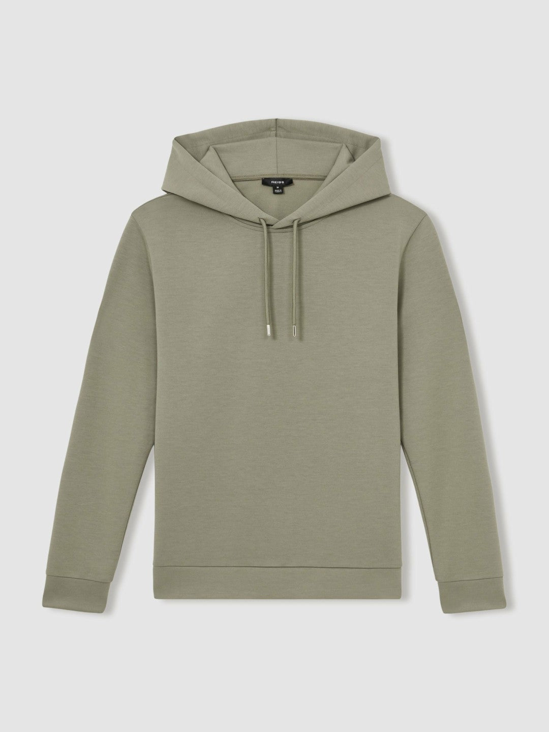 Interlock Jersey Drawstring Hoodie in Sage Men | Reiss