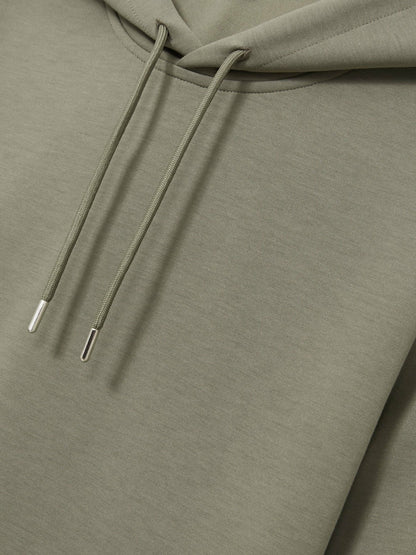 Interlock Jersey Drawstring Hoodie in Sage Men | Reiss