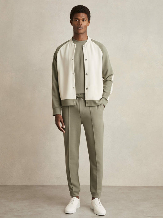 Drawstring Jersey Joggers in Sage Men | Reiss
