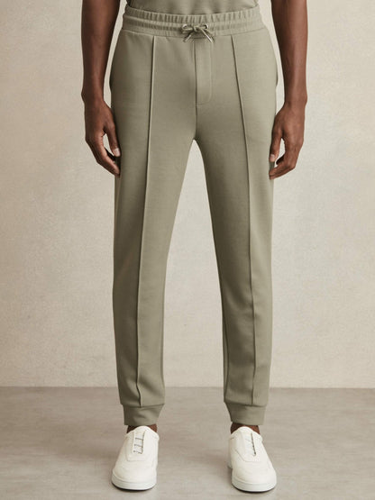 Drawstring Jersey Joggers in Sage Men | Reiss