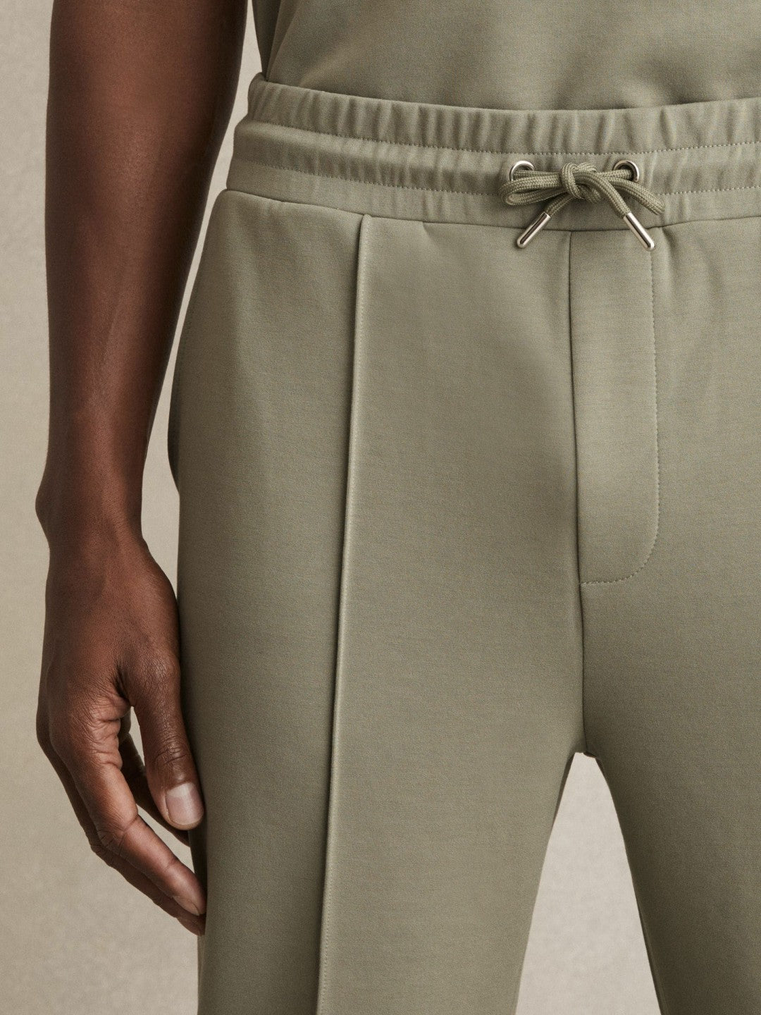 Drawstring Jersey Joggers in Sage Men | Reiss
