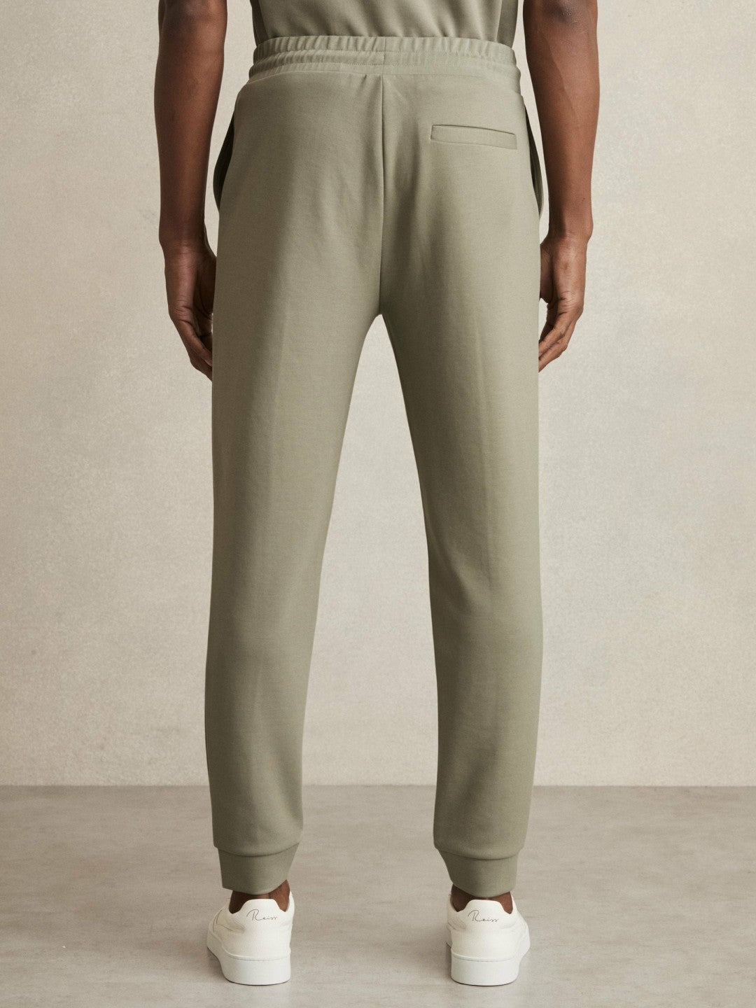 Drawstring Jersey Joggers in Sage Men | Reiss