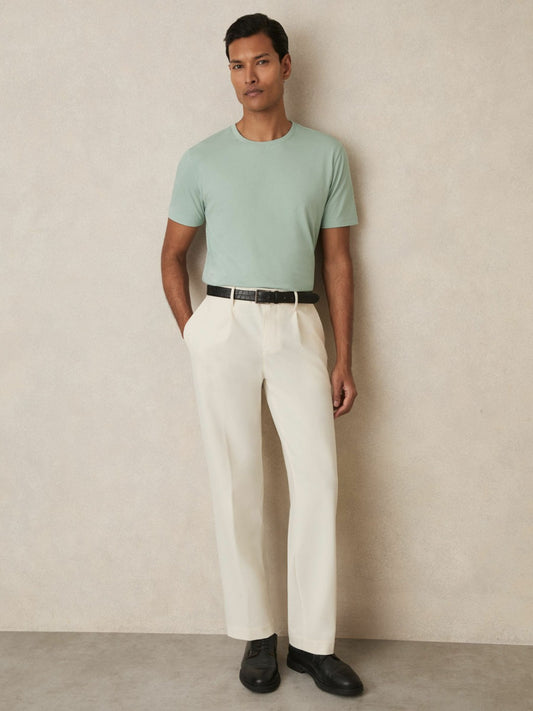 Cotton Crew Neck T-Shirt in Mint Green Men | Reiss