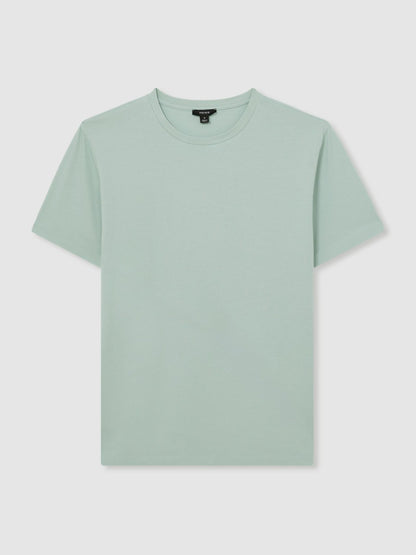 Cotton Crew Neck T-Shirt in Mint Green Men | Reiss