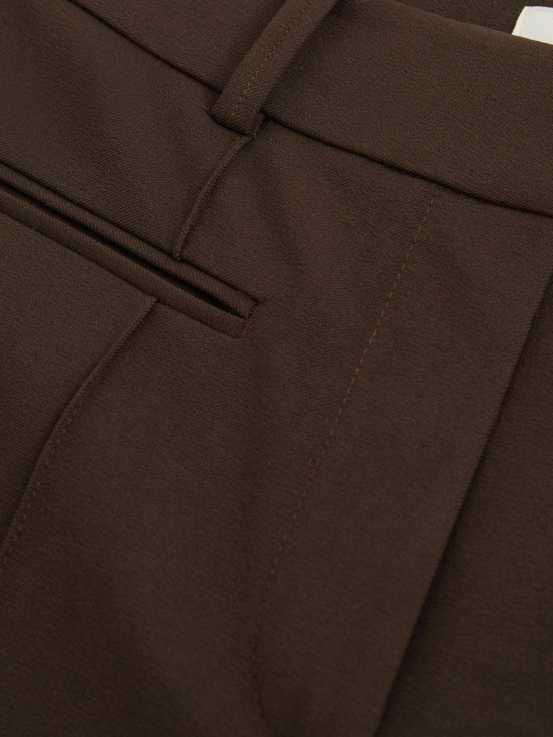 Petite High Rise Flared Trousers in Chocolate Brown Women | Reiss