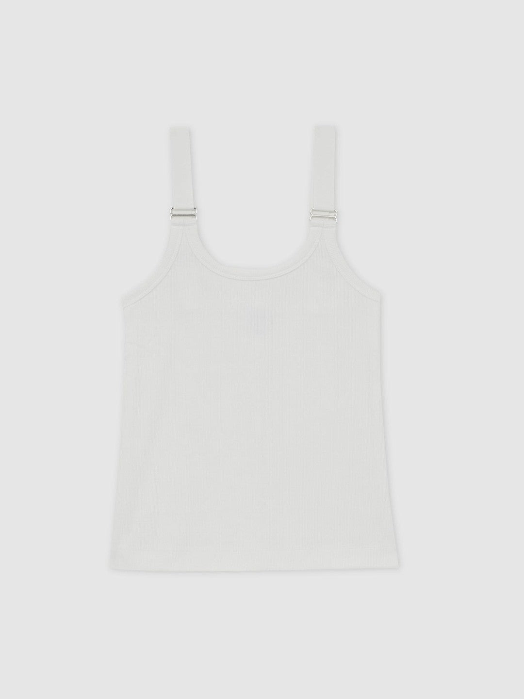Stretch-Cotton D-Ring Strap Vest in White Women | Reiss