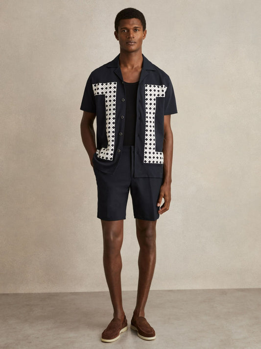 Drawstring Chino Shorts in Navy Men | Reiss