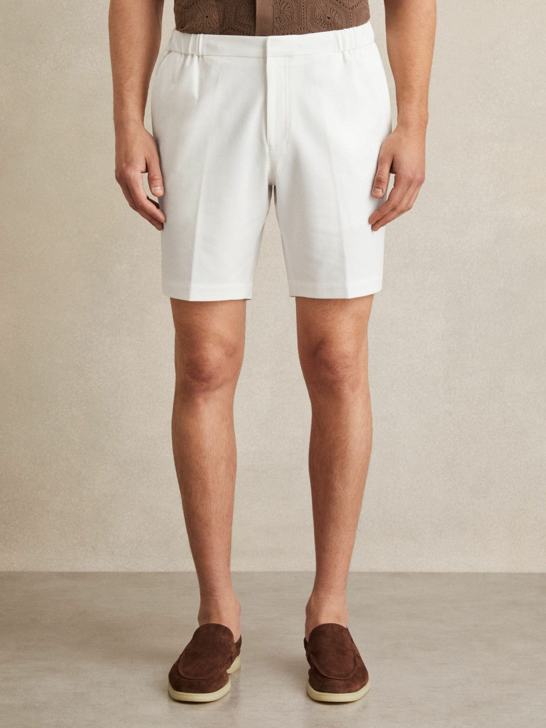 Drawstring Chino Shorts in White Men | Reiss