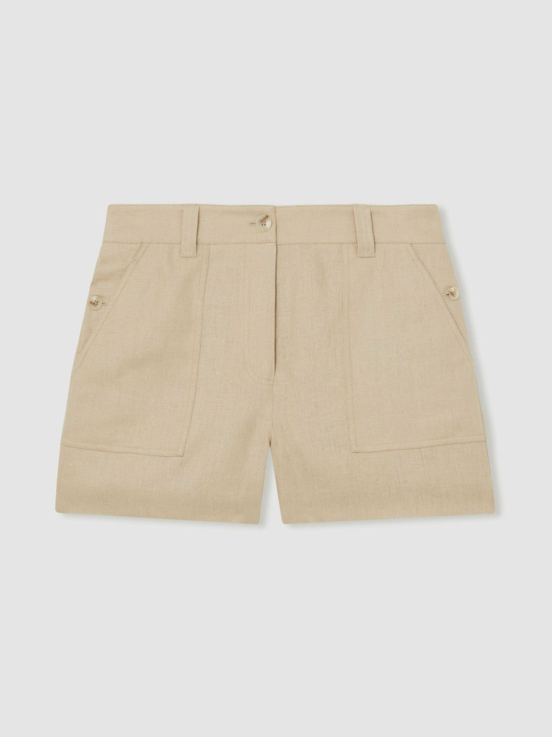 Linen Shorts in Neutral Women | Reiss