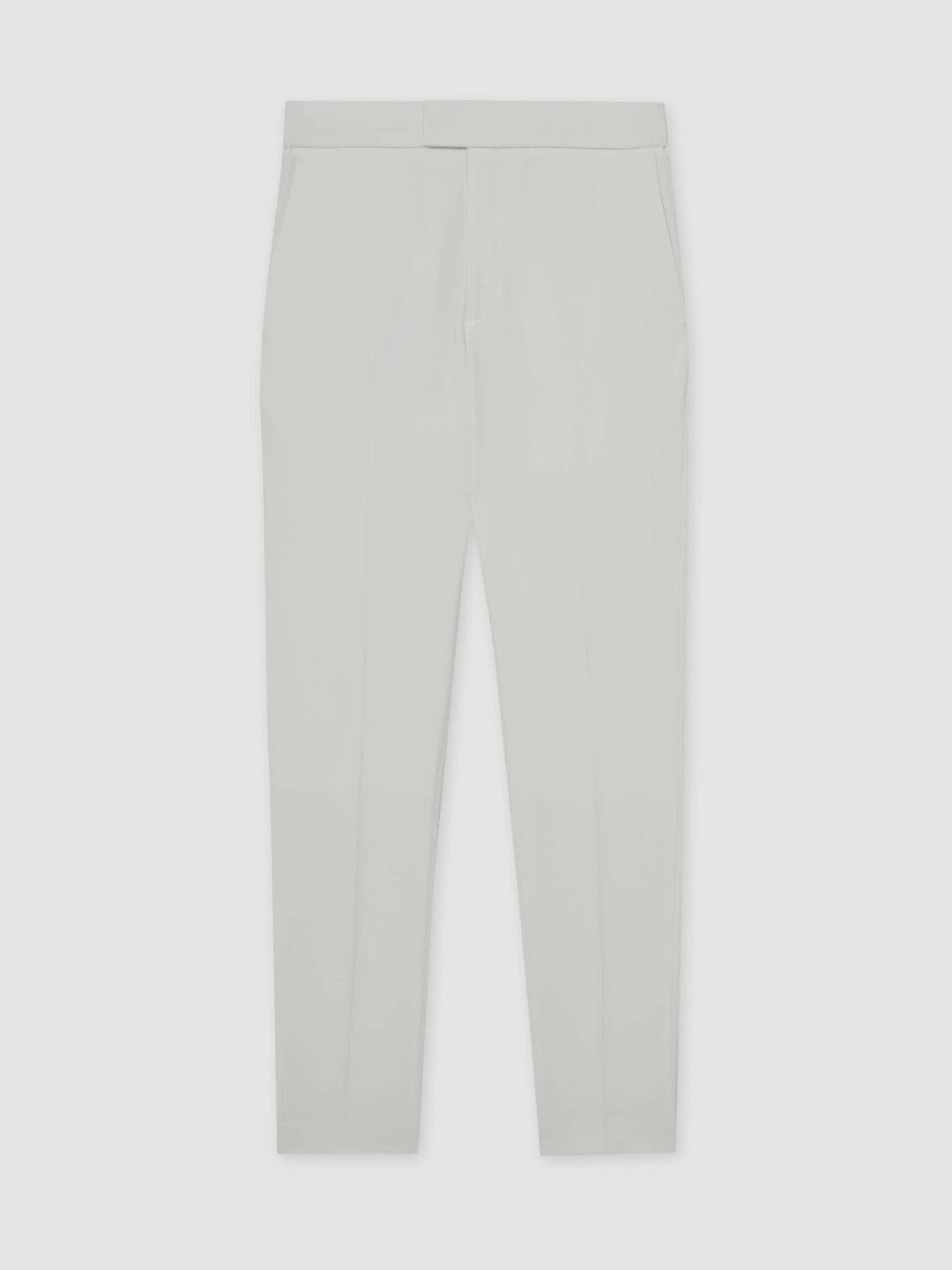 Slim-Fit Internal-Drawstring Trousers in White Men | Reiss