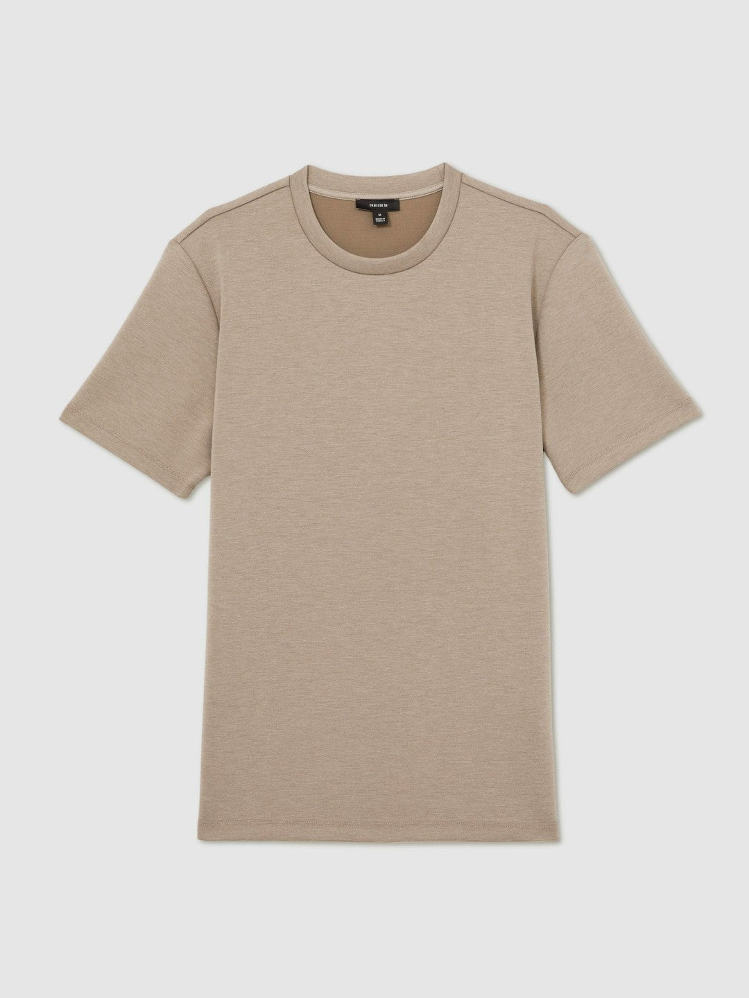 Interlock Jersey Crew Neck T-Shirt in Taupe Brown Men | Reiss