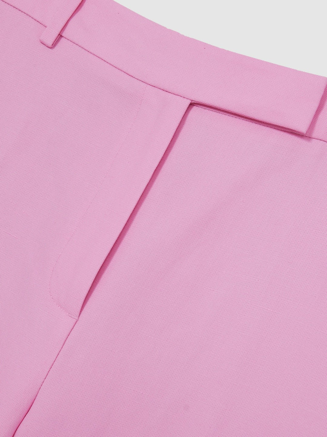 Wide-Leg Trousers With Linen in Pink Women | Reiss