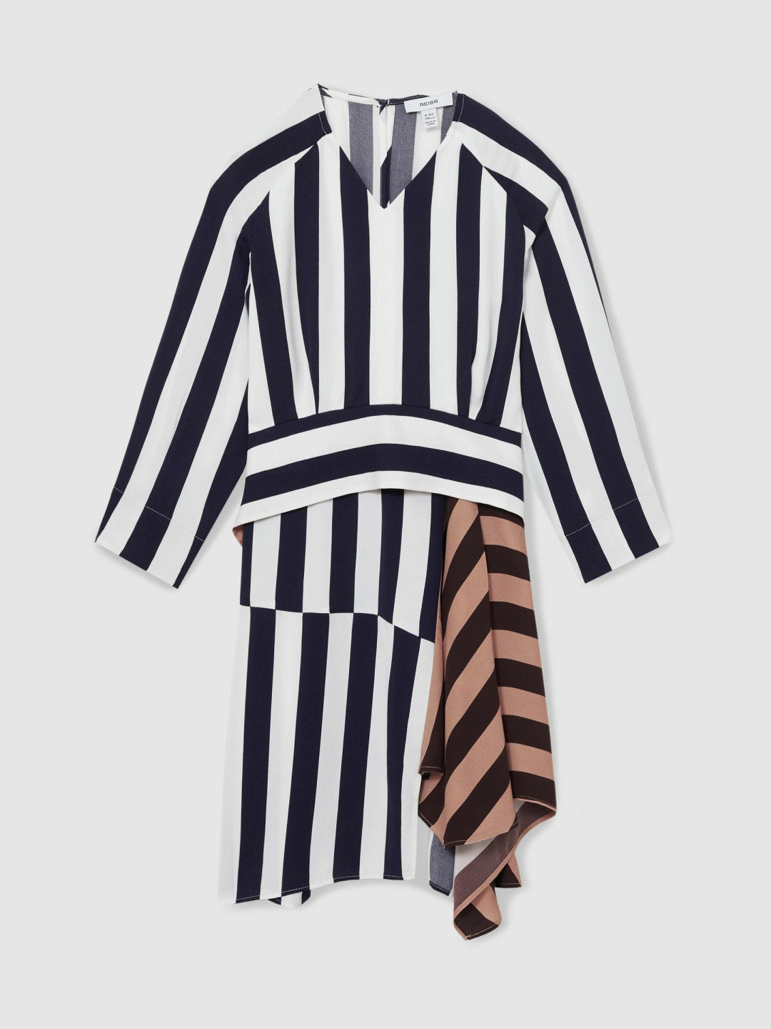 9-13 yrs Stripe-Print Handkerchief Dress in Multi Children & Baby | Reiss