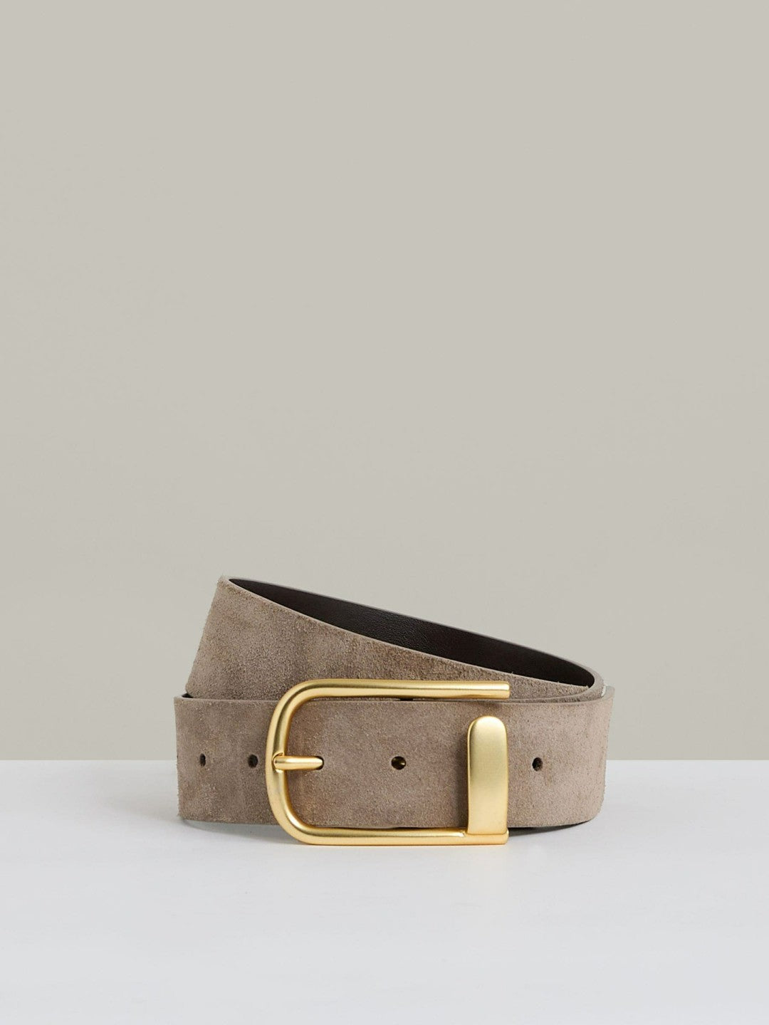 Leather Half Keeper Belt in Grey Women | Reiss