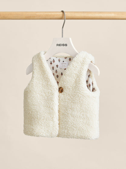 Lined Fleece Gilet in Ivory Children & Baby | Reiss