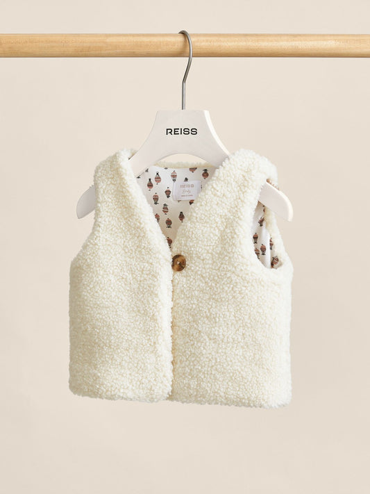 Lined Fleece Gilet in Ivory Children & Baby | Reiss