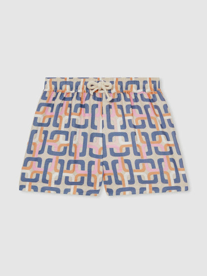 9-13 yrs Geometric Chain Print Shorts in Multi Children & Baby | Reiss