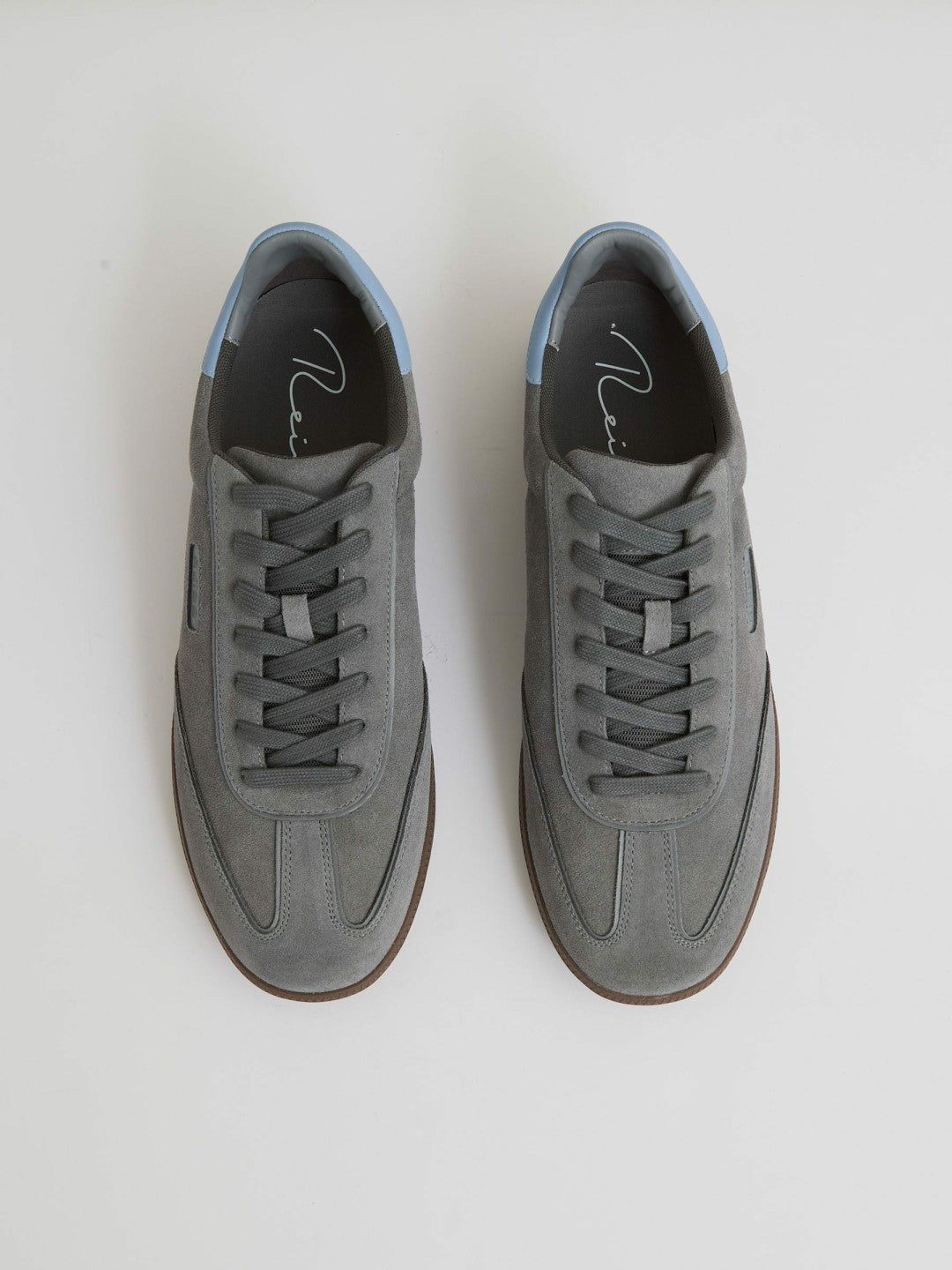 Suede Low-Top Trainers in Dark Grey Men | Reiss