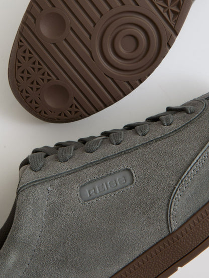 Suede Low-Top Trainers in Dark Grey Men | Reiss