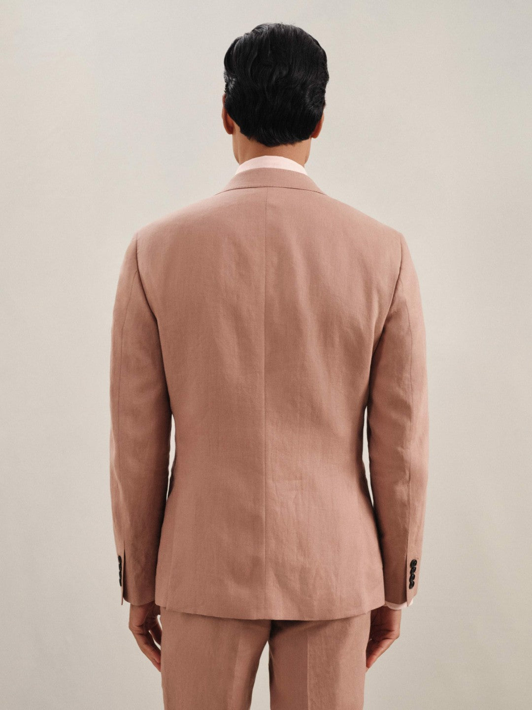 Single-Breasted Linen Suit Blazer Slim Fit in Rose Pink Men | Reiss