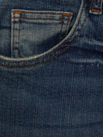 Petite Mid-Rise Flared Jeans in Mid Blue Women | Reiss