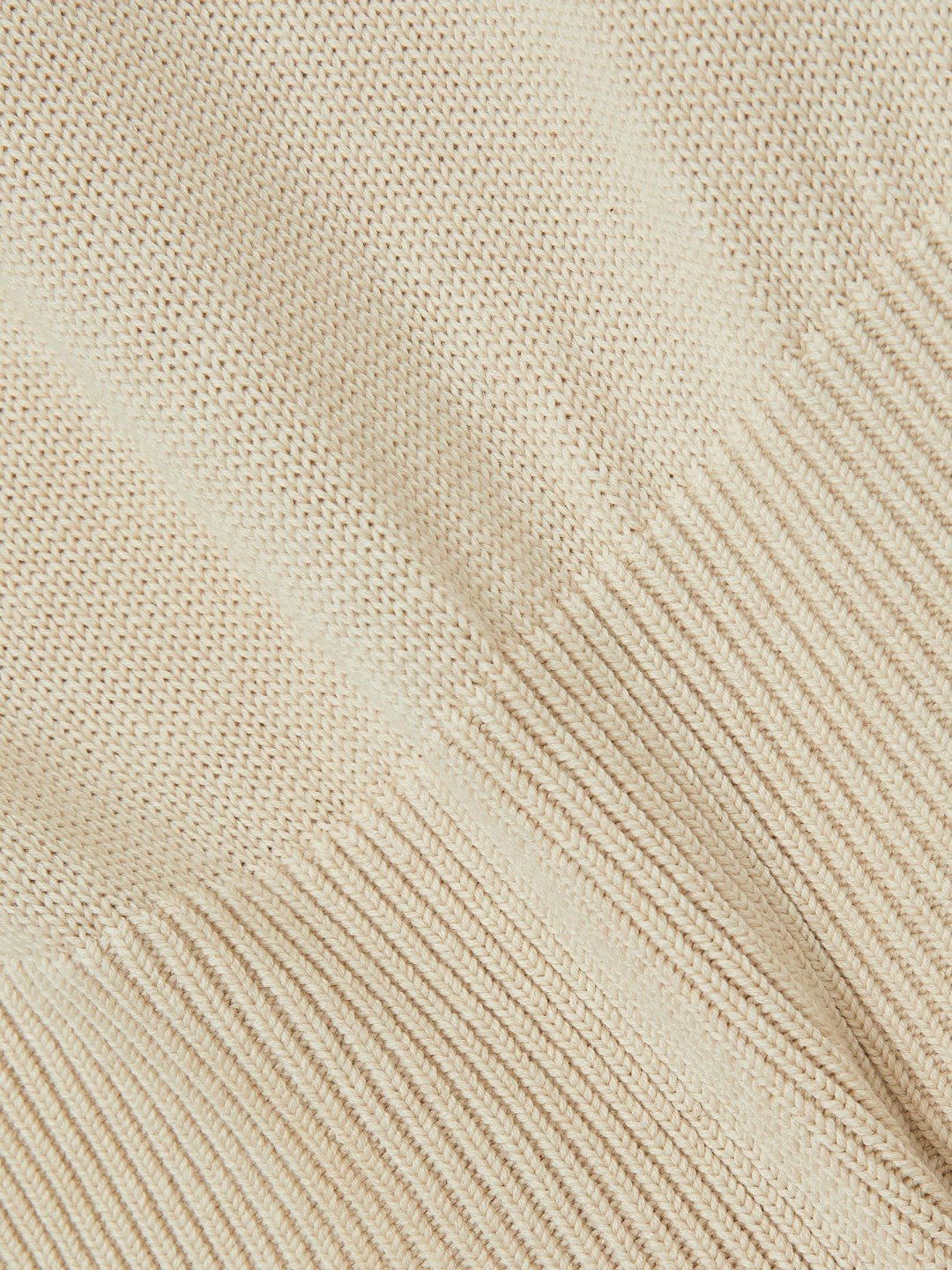Cotton And Wool Crew-Neck Top in Neutral Women | Reiss