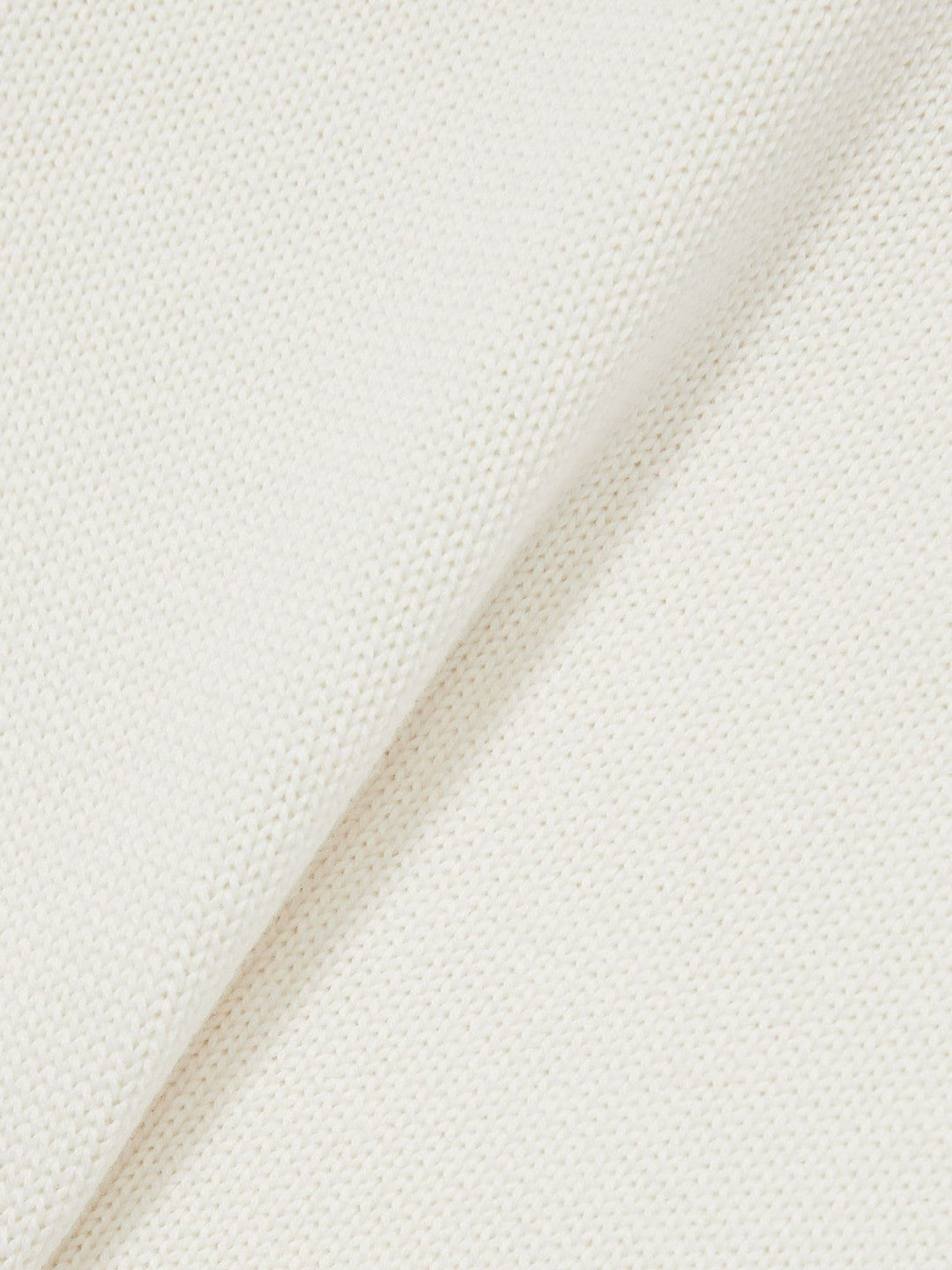Cotton And Wool Crew-Neck Top in Ivory Women | Reiss