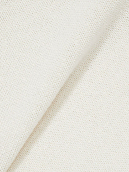 Cotton And Wool Crew-Neck Top in Ivory Women | Reiss