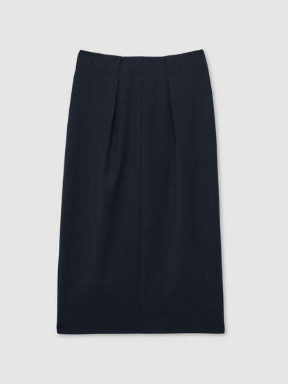 Petite Tailored Midi Suit Skirt in Navy Women | Reiss