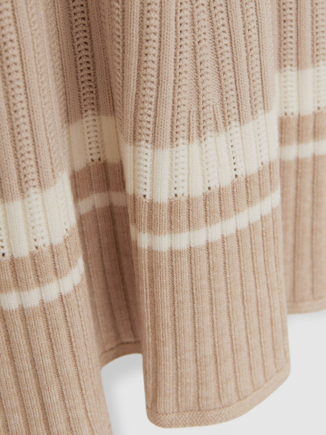 4-9 yrs Rib-Knit Pointelle Flared Dress in Pale Pink Children & Baby | Reiss