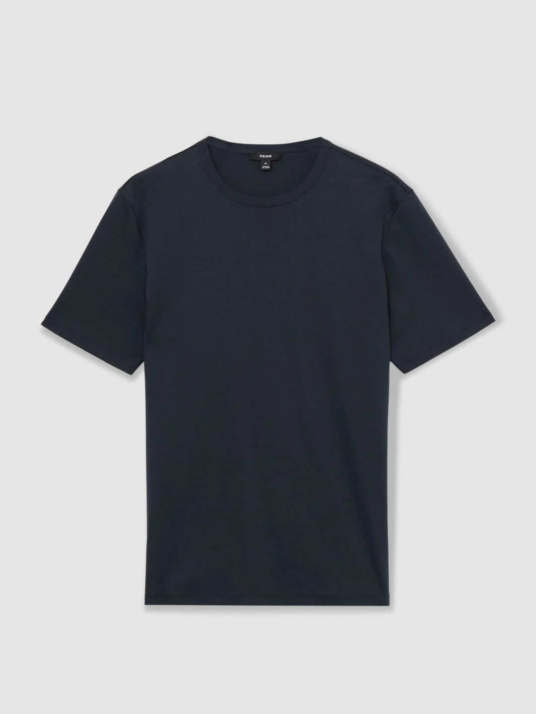 Mercerised-Cotton Crew-Neck T-Shirt in Navy Men | Reiss