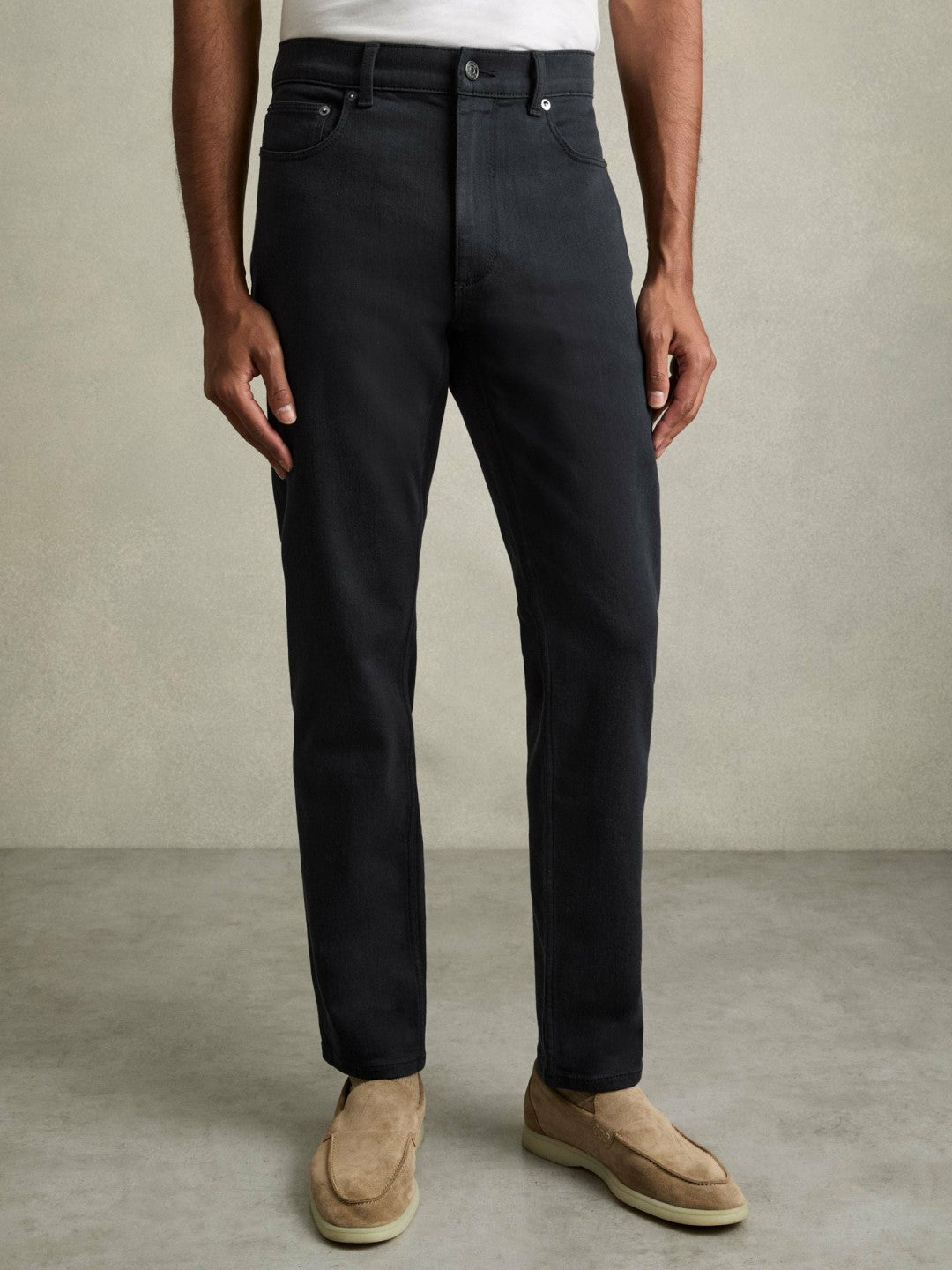 Cotton-Stretch Slim-Fit Jeans in Navy Men | Reiss