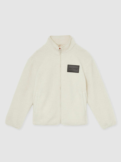 McLaren F1 Team Embroidered Fleece Jacket Unisex Fit in Off White Men | Reiss