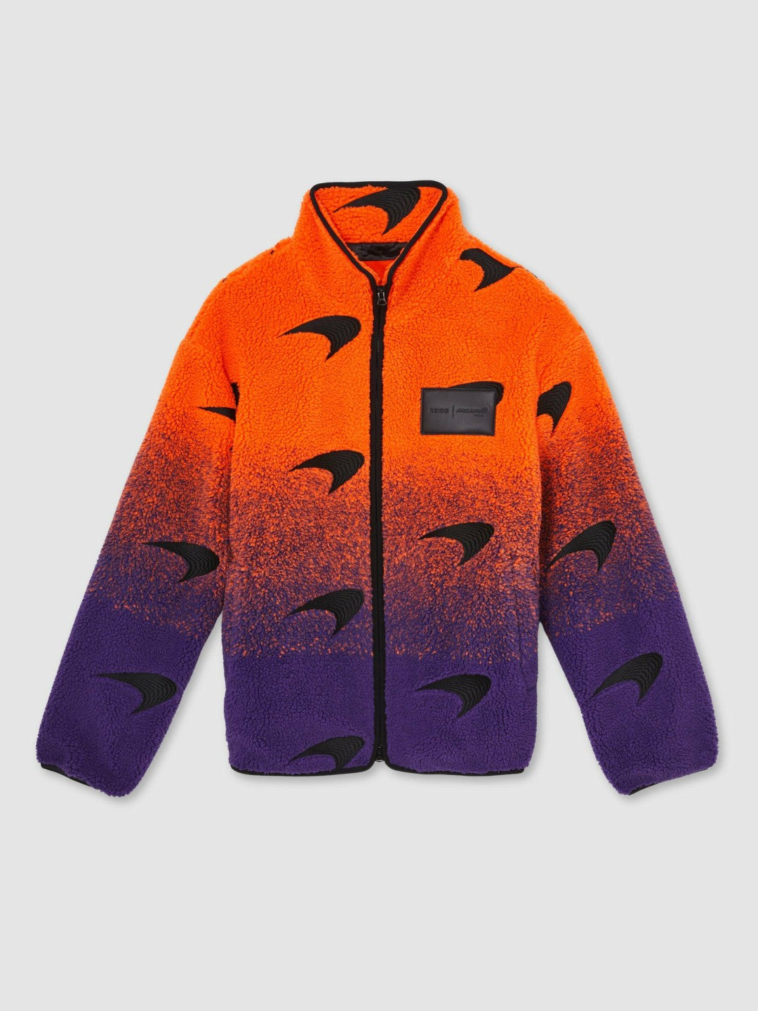 Unisex Fit McLaren F1 Team Ombré Fleece Jacket in Papaya Orange/Purple Men | Reiss