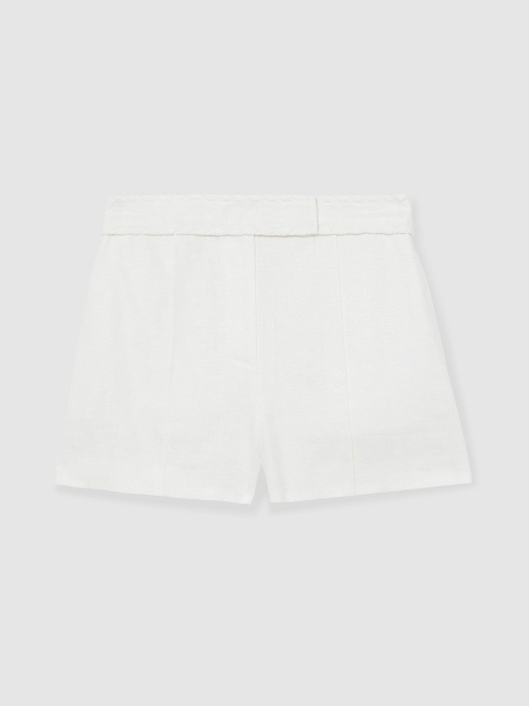 Linen Whipstitch Shorts in White Women | Reiss