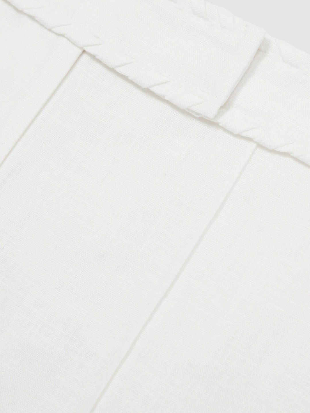 Linen Whipstitch Shorts in White Women | Reiss
