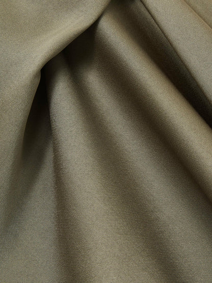 Satin Drape Tuck Midi Dress in Khaki Women | Reiss