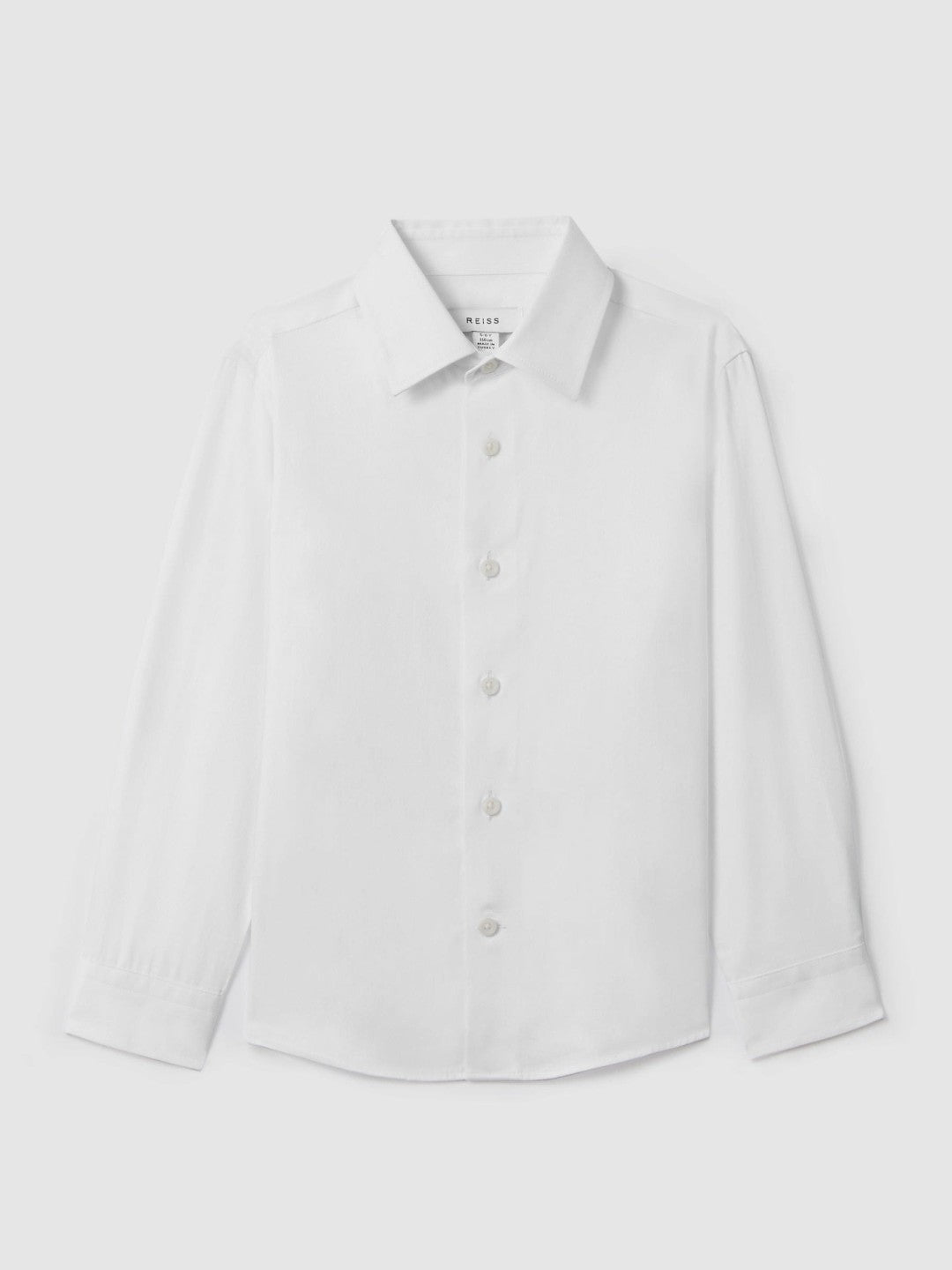 9-13 yrs Slim-Fit Cotton Shirt in White Children & Baby | Reiss
