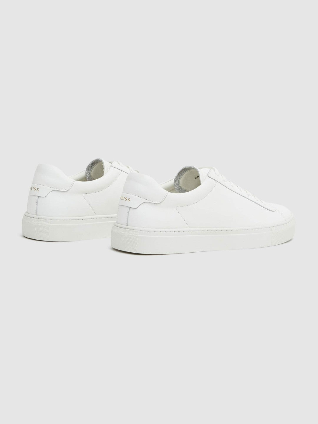 Leather Low-Top Trainers in White Men | Reiss