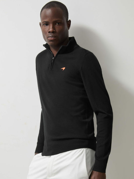 McLaren F1 Team Merino Half-Zip Jumper in Black Men | Reiss