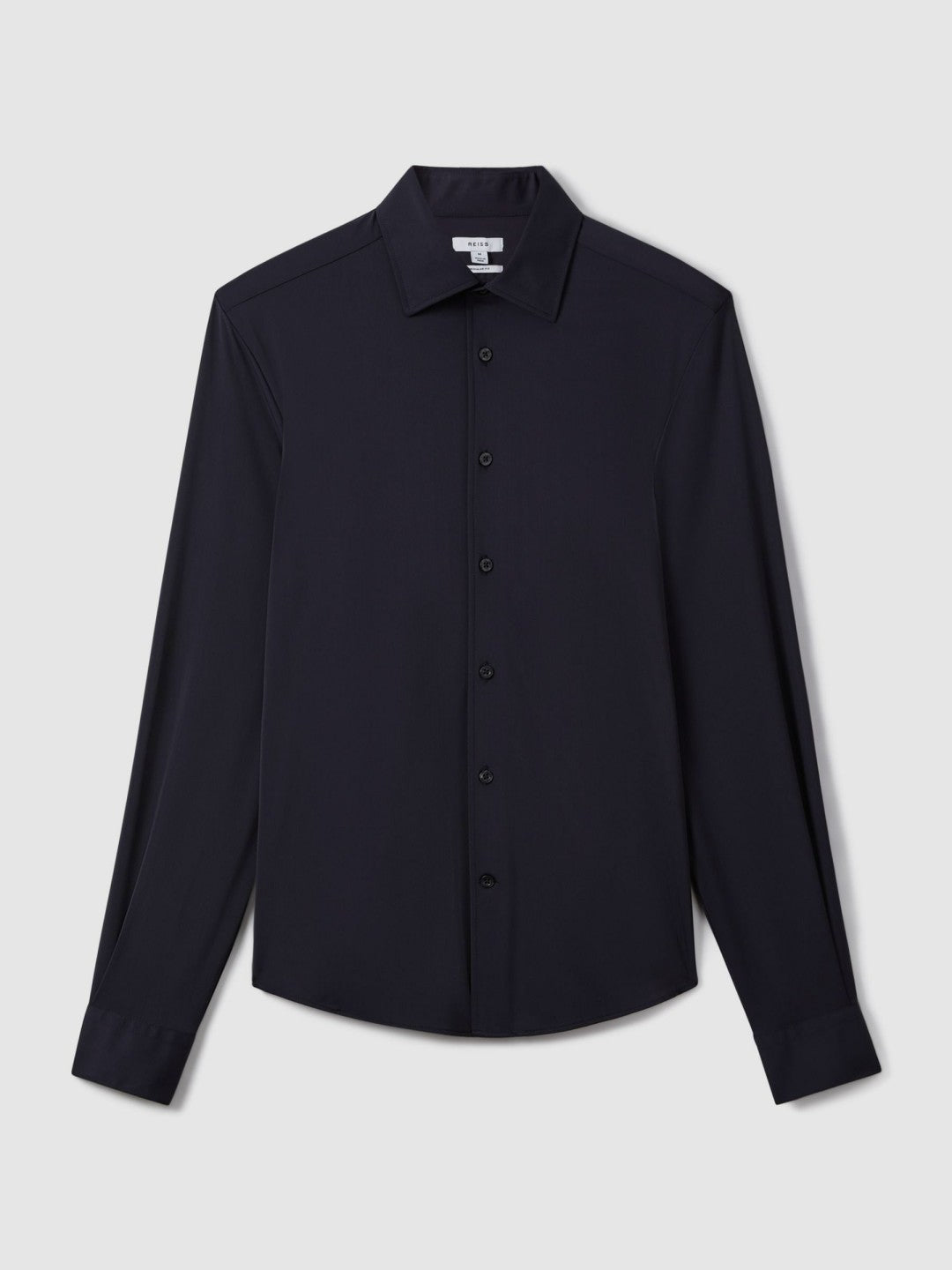 Long-Sleeve Travel Shirt in Navy Men | Reiss