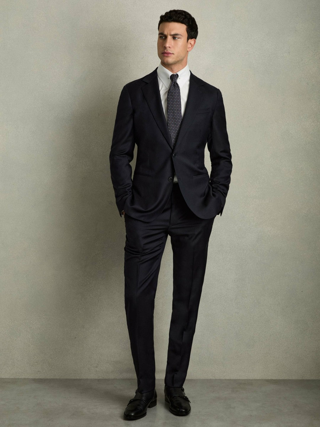 Regular-Fit Cotton Pin-Collar Shirt in White Men | Reiss