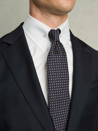 Regular-Fit Cotton Pin-Collar Shirt in White Men | Reiss