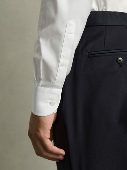Regular-Fit Cotton Pin-Collar Shirt in White Men | Reiss