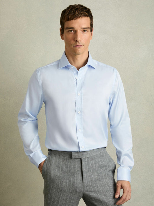 Regular Fit Shirt in Soft Blue Men | Reiss
