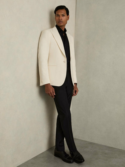 Regular Fit Slim-Fit Cotton Double-Cuff Shirt in Black Men | Reiss