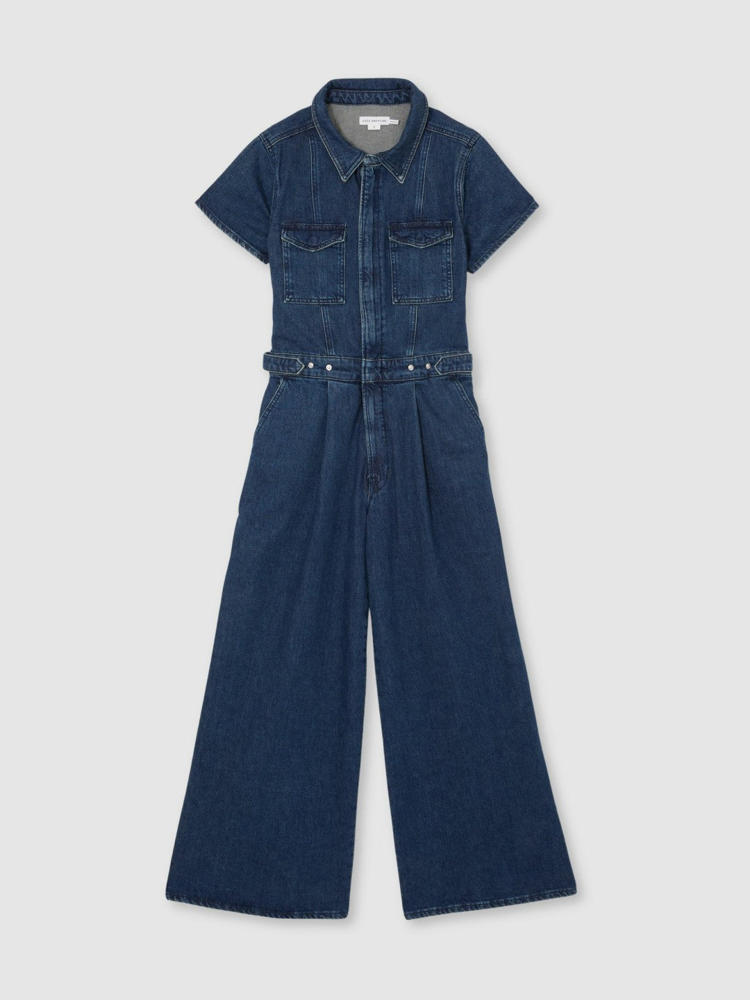 Good American Wide-Leg Denim Jumpsuit in Dark Indigo Women | Reiss
