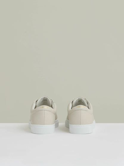 Tumbled-Leather Low-Top Trainers in Off White Men | Reiss