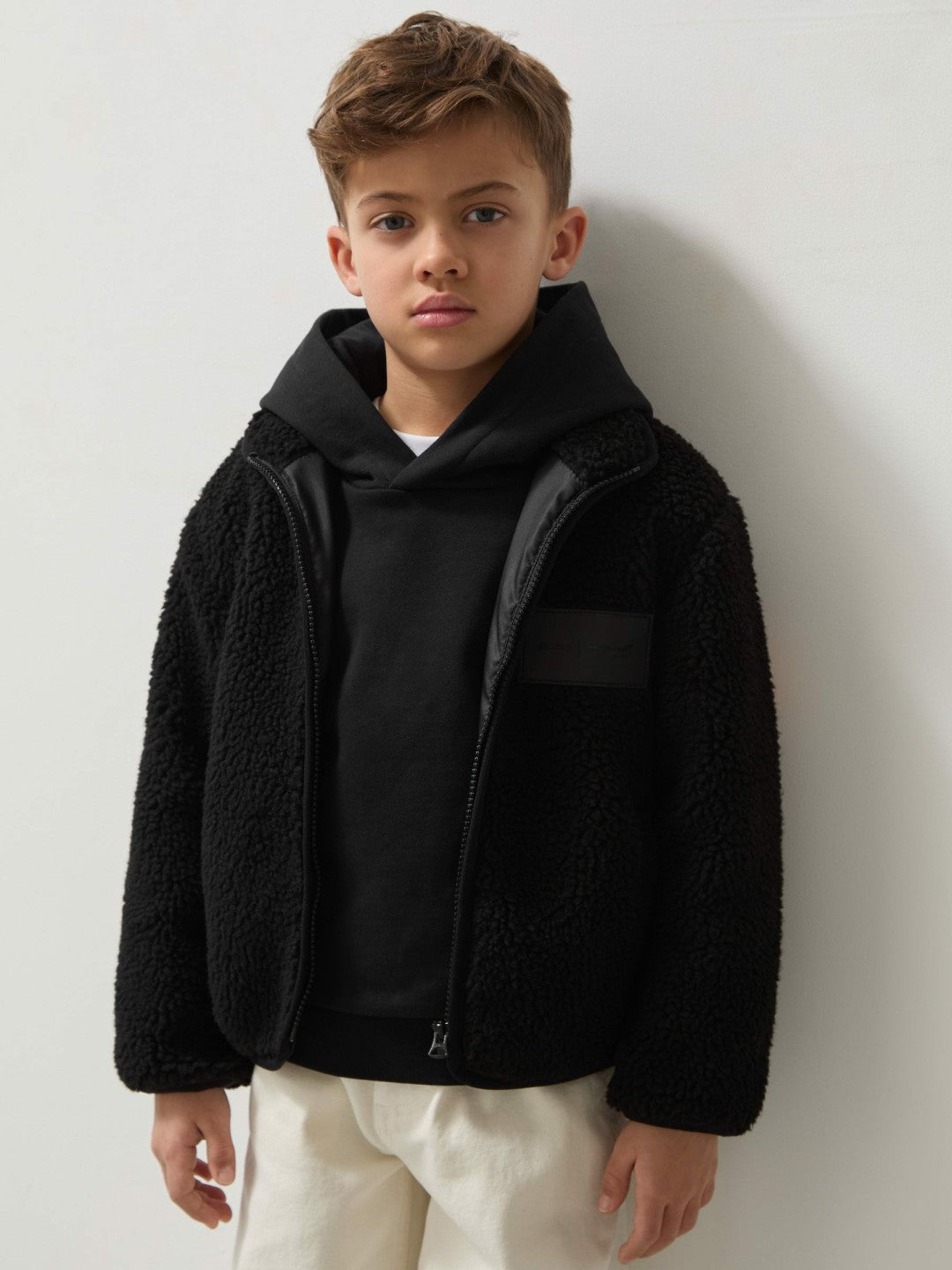 13-14 yrs Unisex Fit McLaren F1 Team Embroidered Fleece Jacket in Black Children & Baby | Reiss